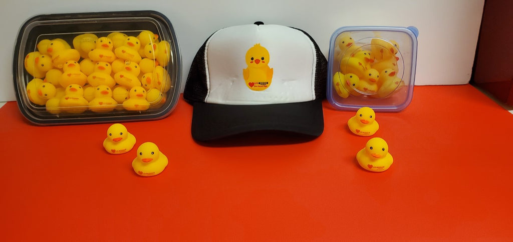 Heart UR 0lllllll0 Duck Trucker Hat