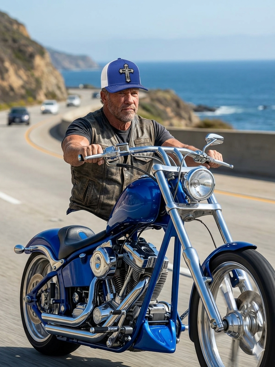 Silver Cross Patched Royal Blue/White Mesh Snapback Trucker Hat
