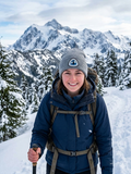 Pacific Crest Train National Scenic Trail Knit Cuffed Beanie in Gray