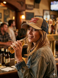 Miller High Life Tan/Black Mesh Strapback Hat