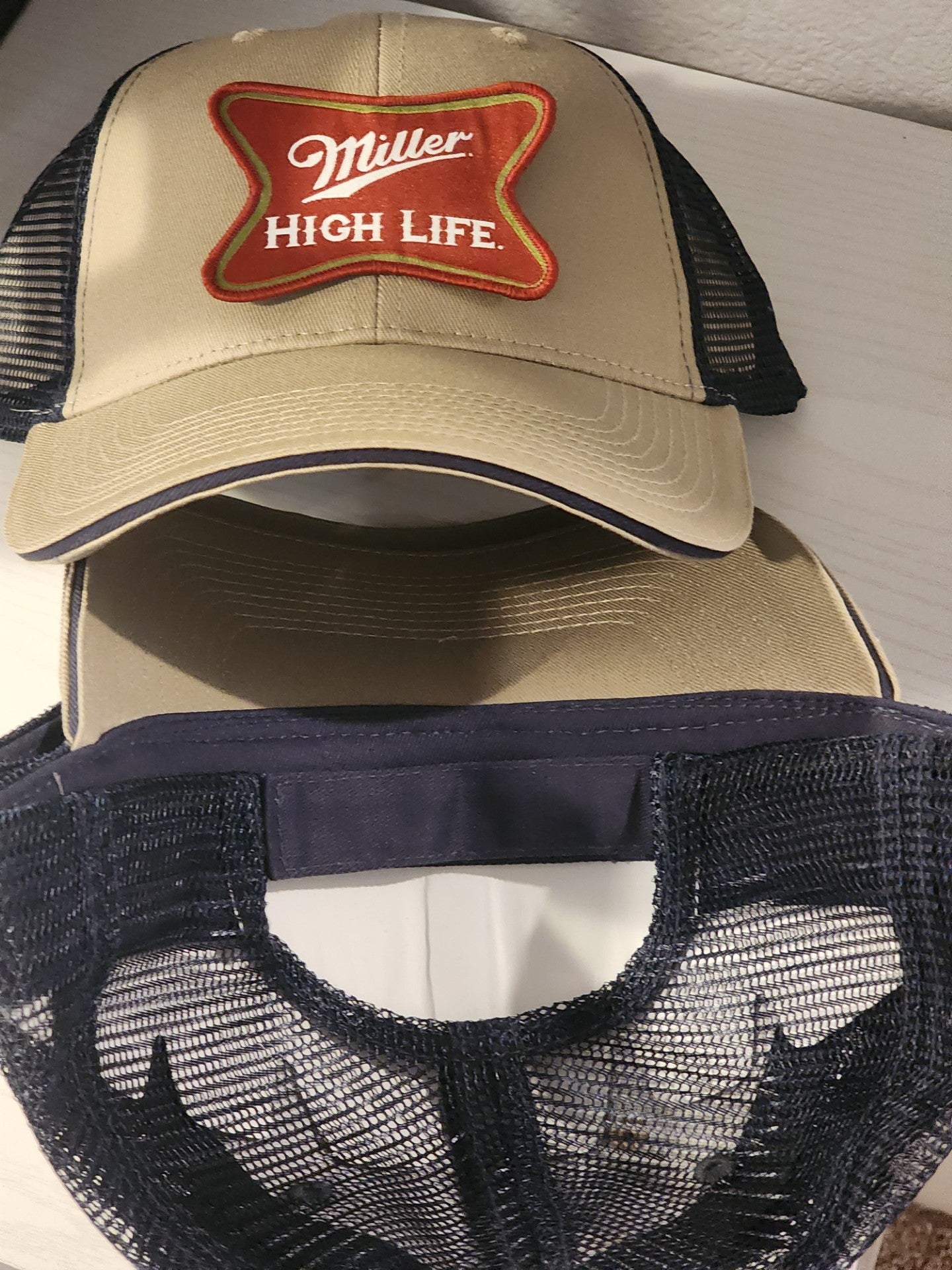 Miller High Life Tan/Black Mesh Strapback Hat
