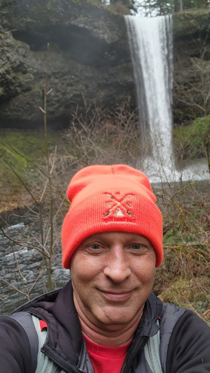 Desert Camo PNW Arrows Hunters Orange Knit Cuffed Beanie