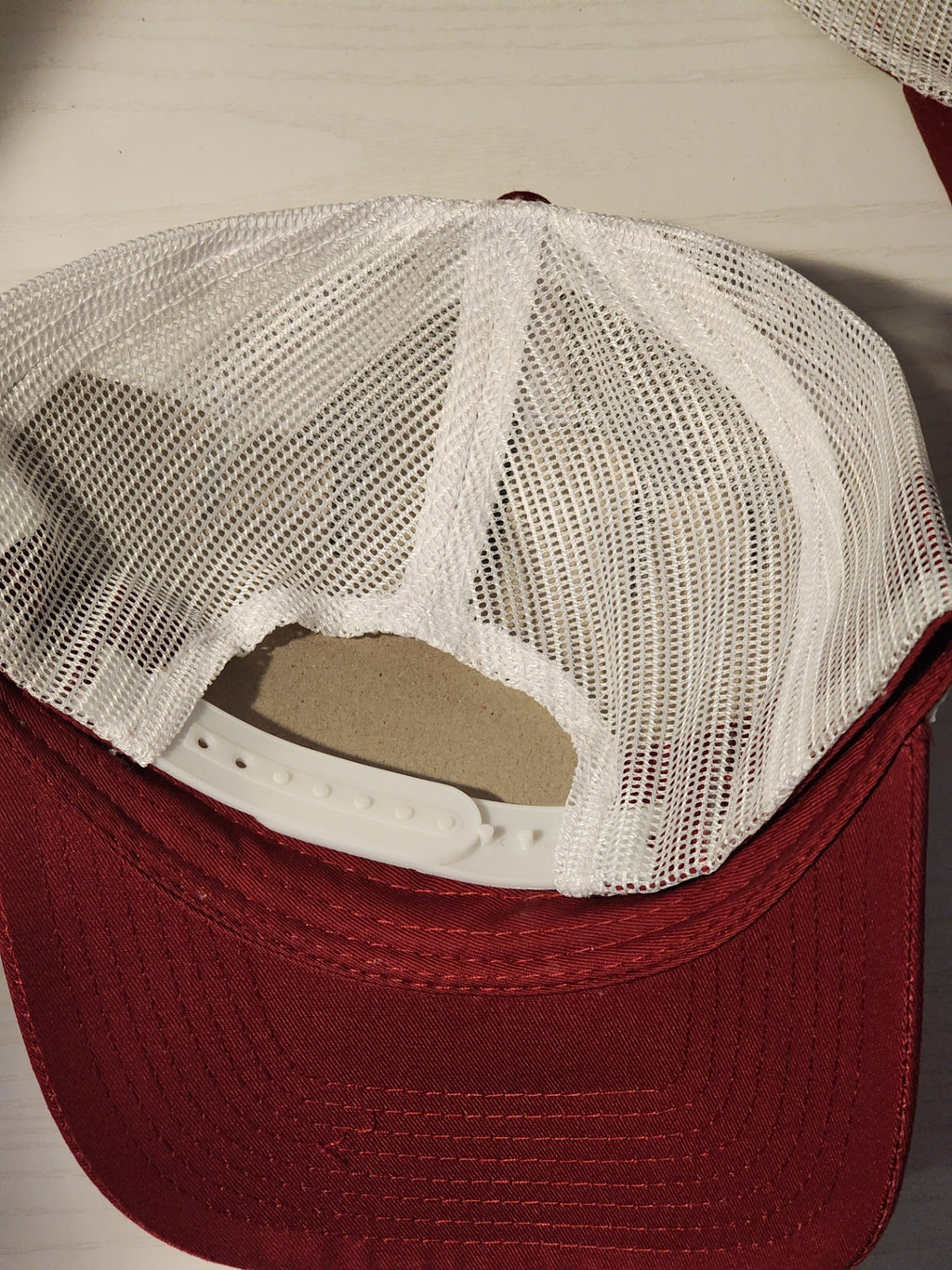 CHAMPION Cardinal Red/White Mesh Snapback Trucker Hat