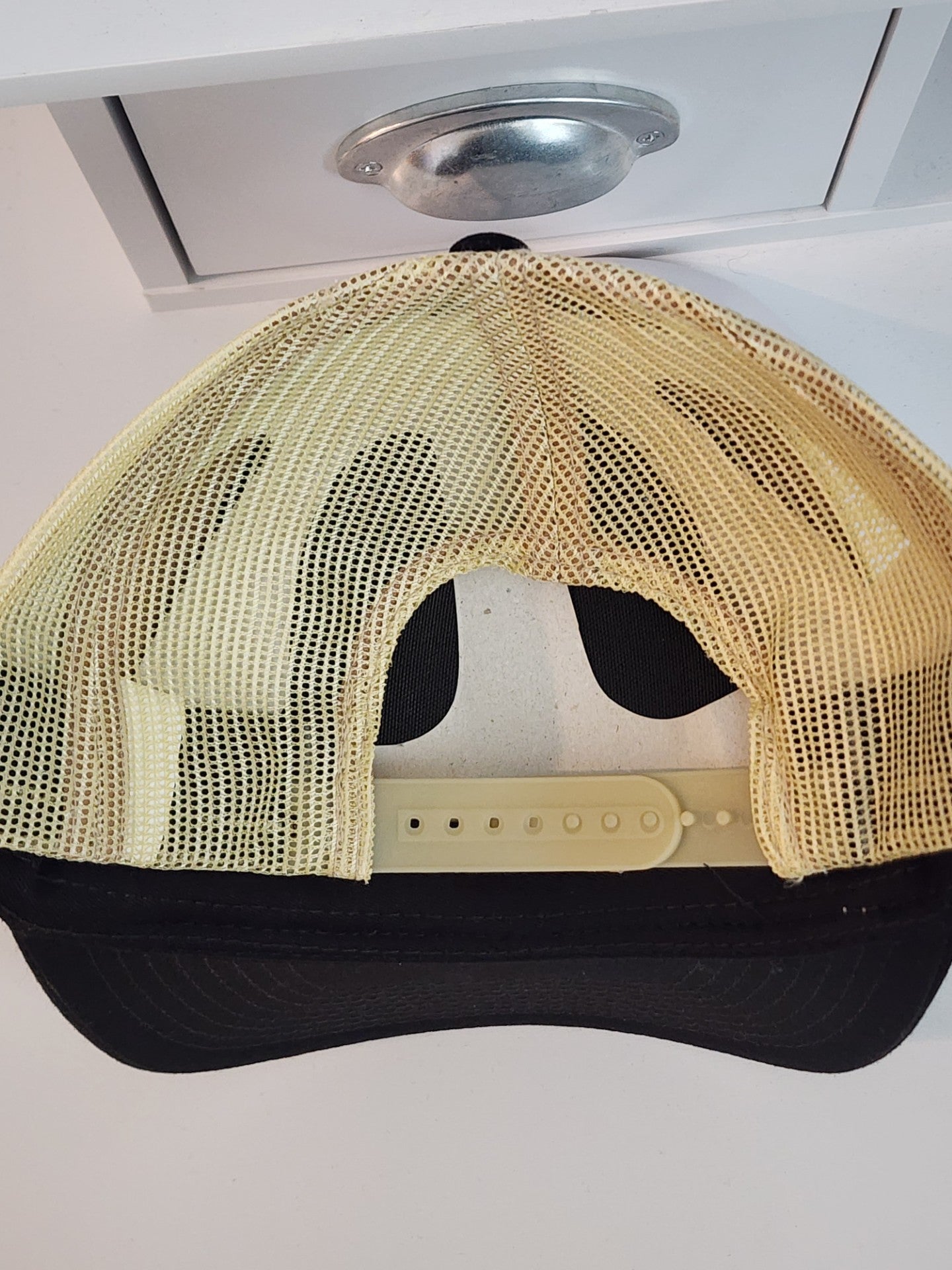 CHAMPION Patched Black/Vegas Gold Mesh Snapback Trucker Hat